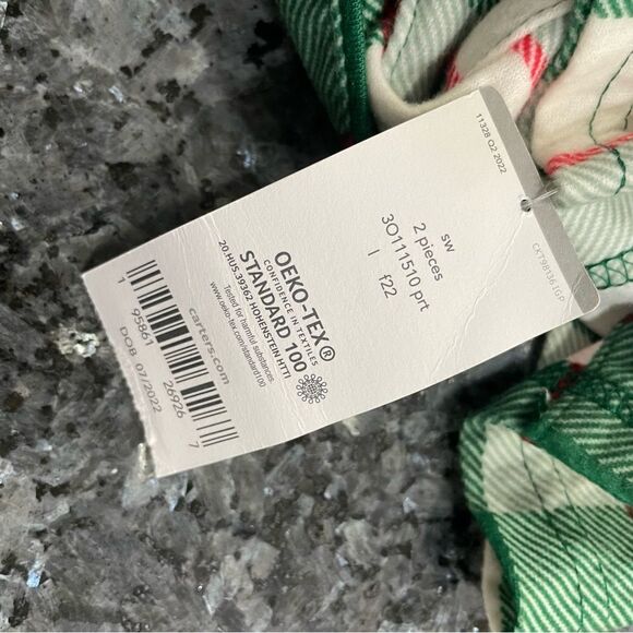 NWT CARTERS ADULT LARGE PLAID PAJAMAS - Picture 14 of 14